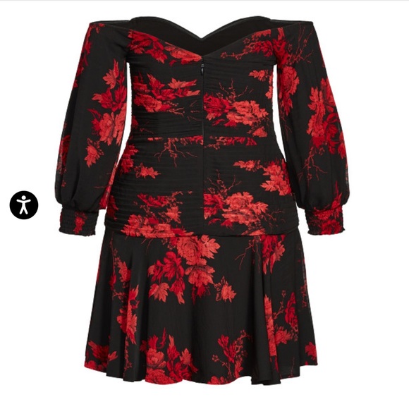 NWT City Chic Garden Dress 16 - Picture 2 of 9